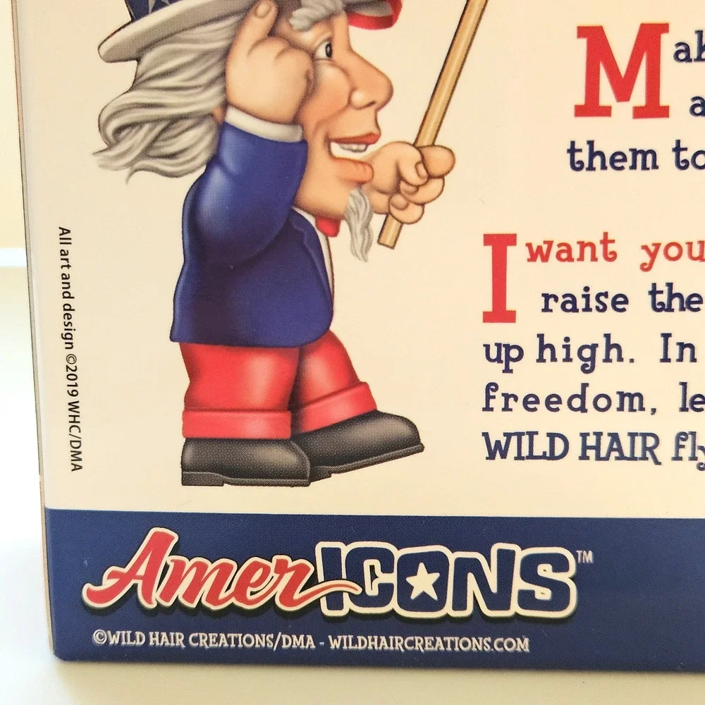 Uncle Sam Troll Doll AmerICONS Li’l Sam Wild Hair NIB Patriotic USA 250th Gift